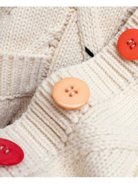 Rosa Clothing Slouchy Embroidered Cardigan in apricot - women's cardigan - view 4