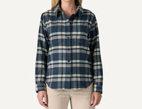 Patagonia Fjord Flannel Shirt in old spruce sunken blue - women's long sleeve top