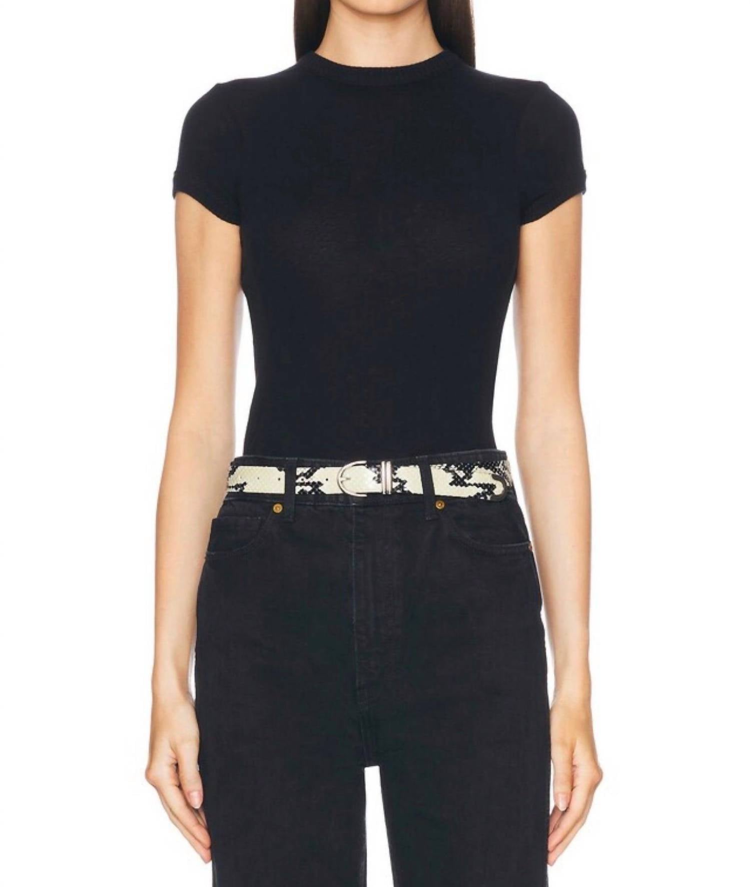Enza Costa - Cashmere Cap Sleeve Crewneck Top