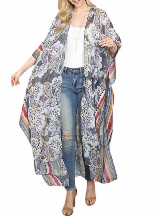 Riah Fashion - Paisley Bliss Kimono