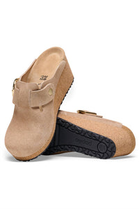 Birkenstock - Women's Fanny Ring-buckle Suede Leather Clogs