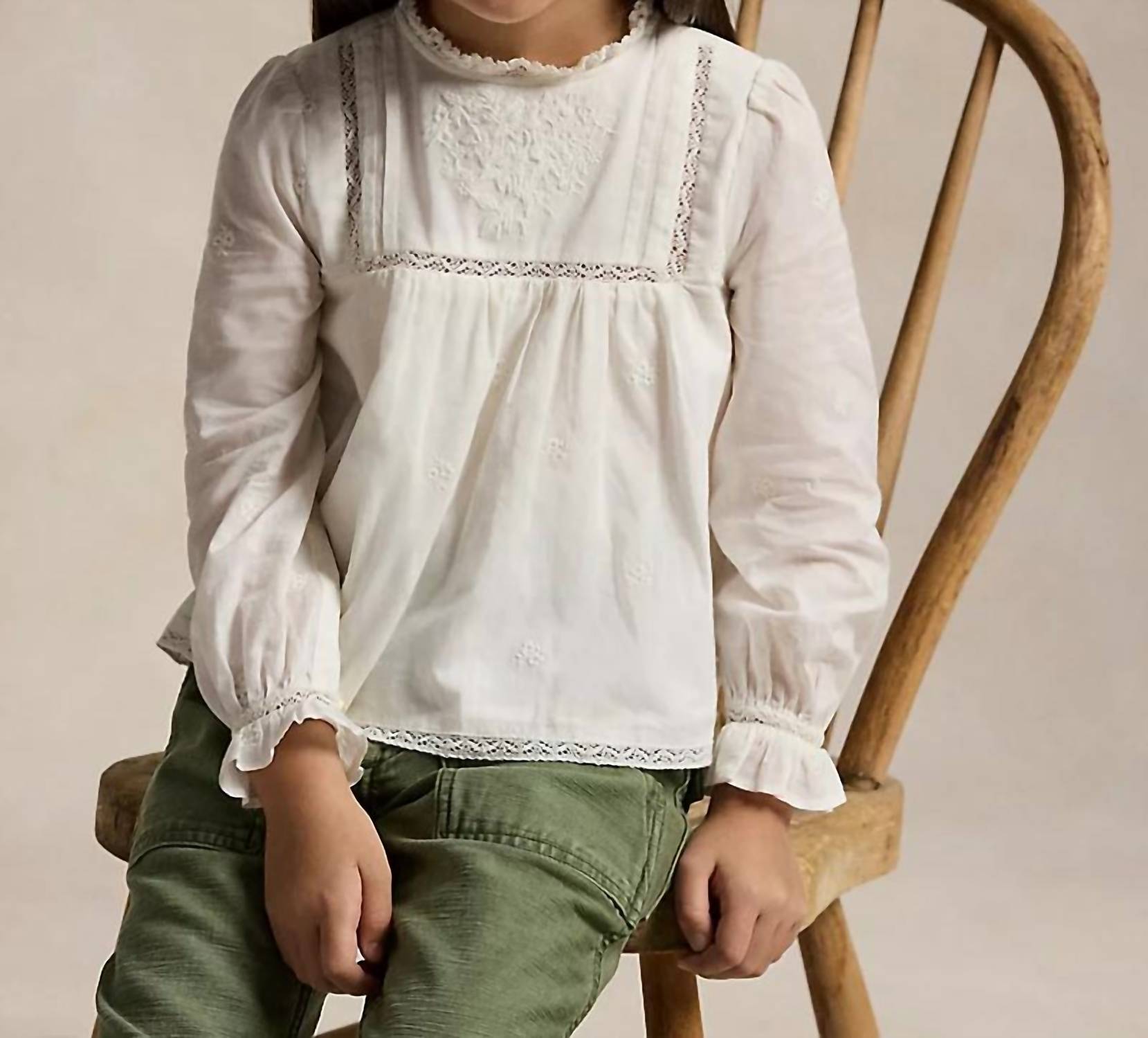 Polo Ralph Lauren - Embroidered Cotton Voile Top