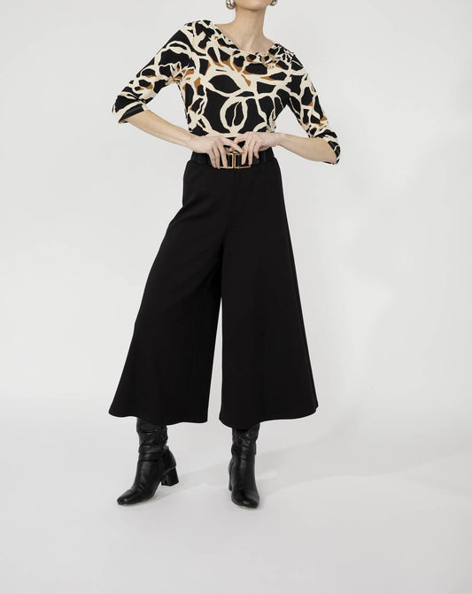 Frank Lyman - High-waisted Wide Leg Belted Trousers