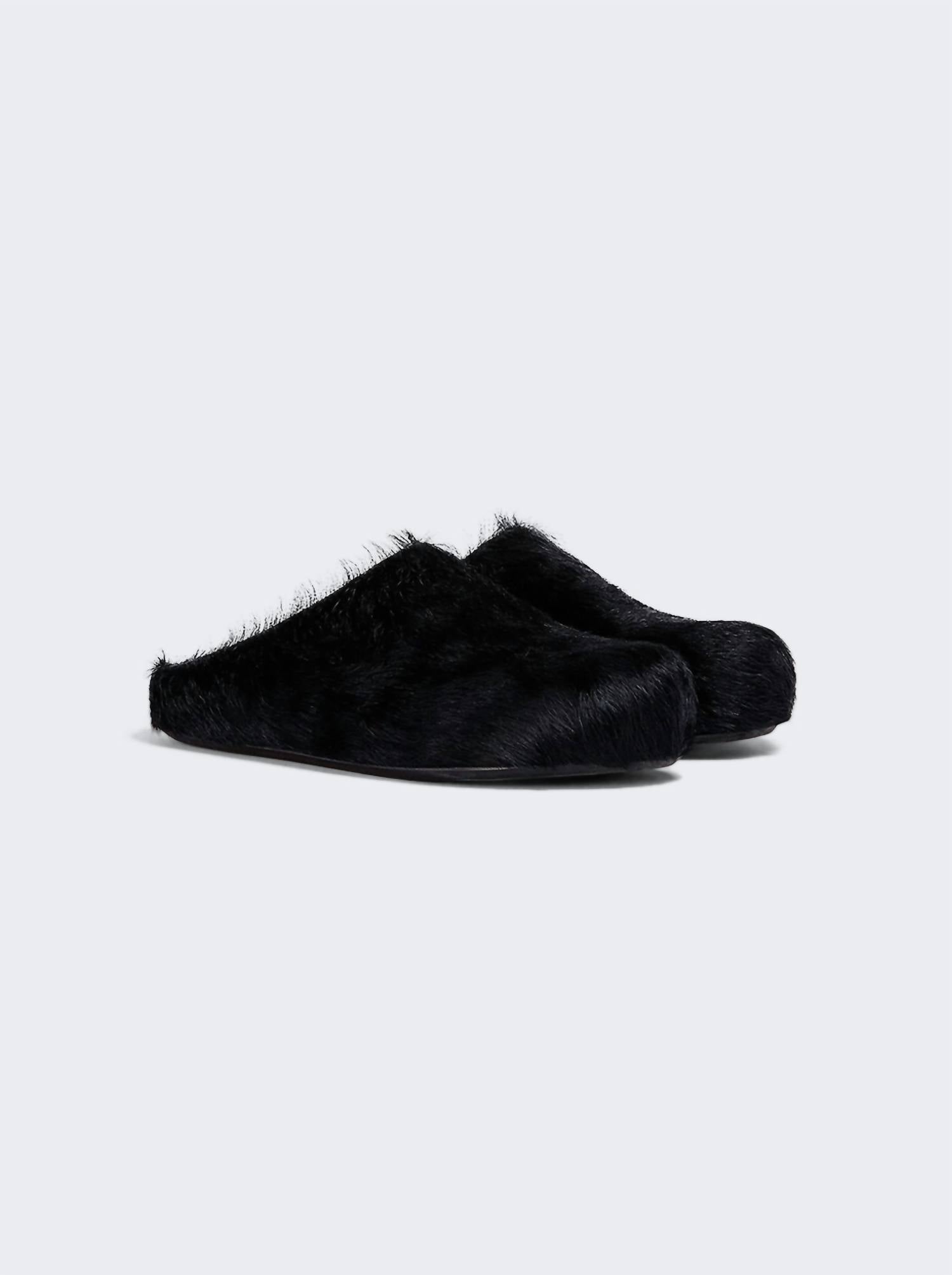 Marni - Men's Long Hair Calfskin Fussbett Sabot Shoes