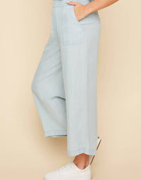 Renuar - Striped Pull On Woven Pant