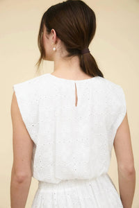 Blu Pepper - Bridget Eyelet Balloon Top