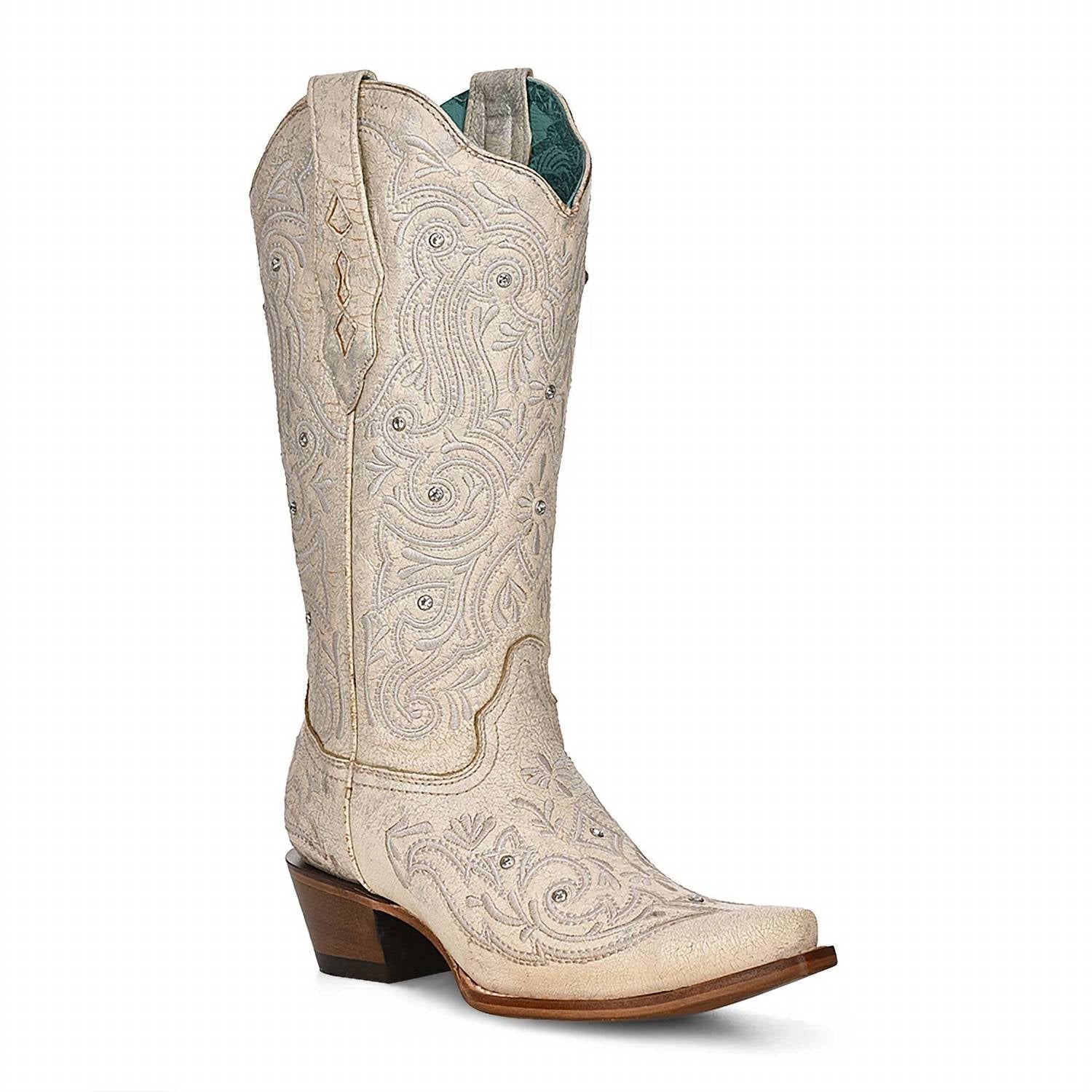 Corral - Women's Crystal Embroidered Snip Toe Boots