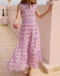 Oliphant - Sleeveless Smocked Maxi Dress