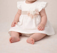 Mayoral - Linen Floral Sash Dress