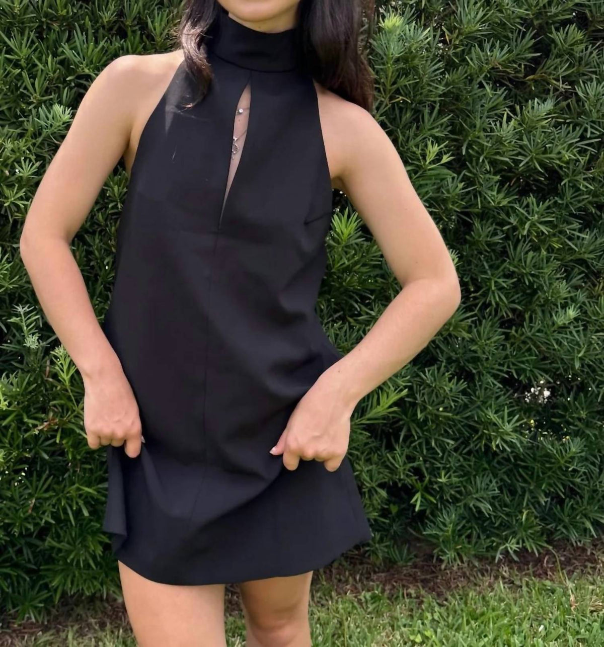 Sky To Moon - Cutout Plain Mini Dress