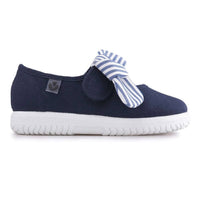 Victoria - Girls' Slip On Canvas Bow Shoes