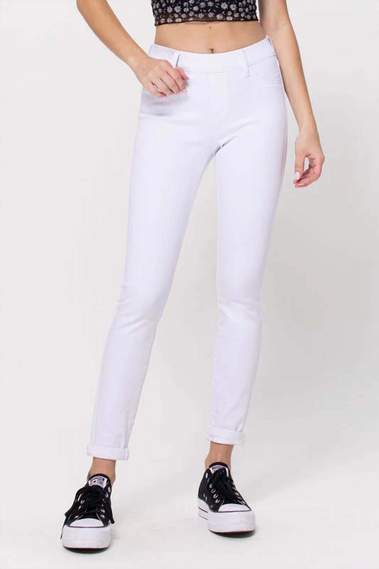 Cello - Mid Rise Pull On Crop Skinny Jeans