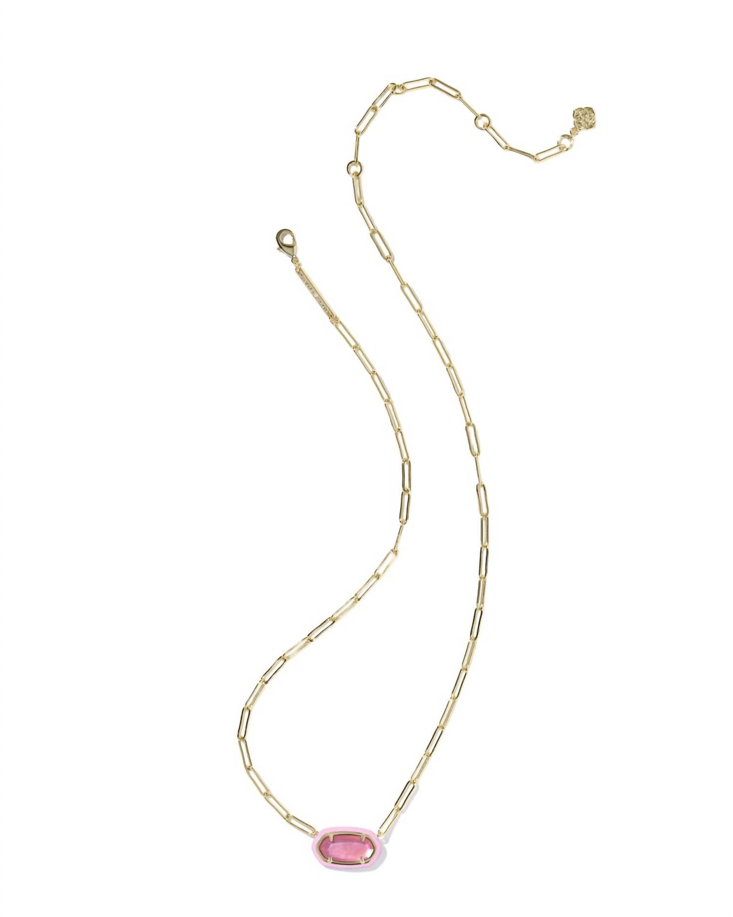 Kendra Scott - Women's Elisa Enamel Frame Paperclip Necklace