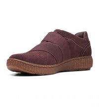 Clarks Women's Caroline Holly Oxford Shoes in burgundy suede - women's sneaker - view 4