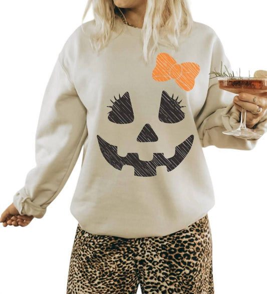 Alphia - Bow Jack O Lantern Sweatshirt