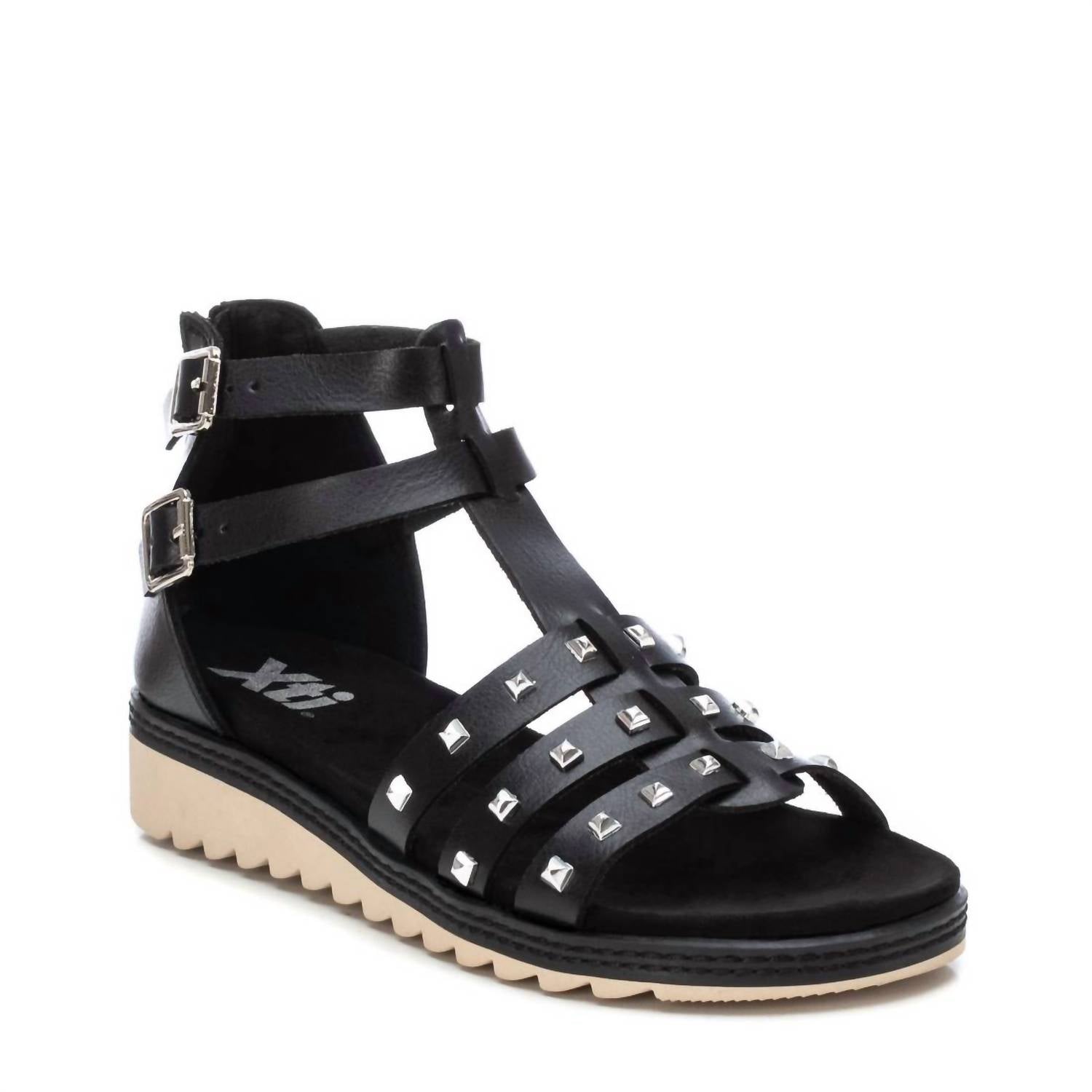 Xti - WOMEN'S FLAT SANDALS WITH GOLD STUDS