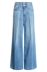 Paige - Portia Double Waistband Wide Leg Jeans