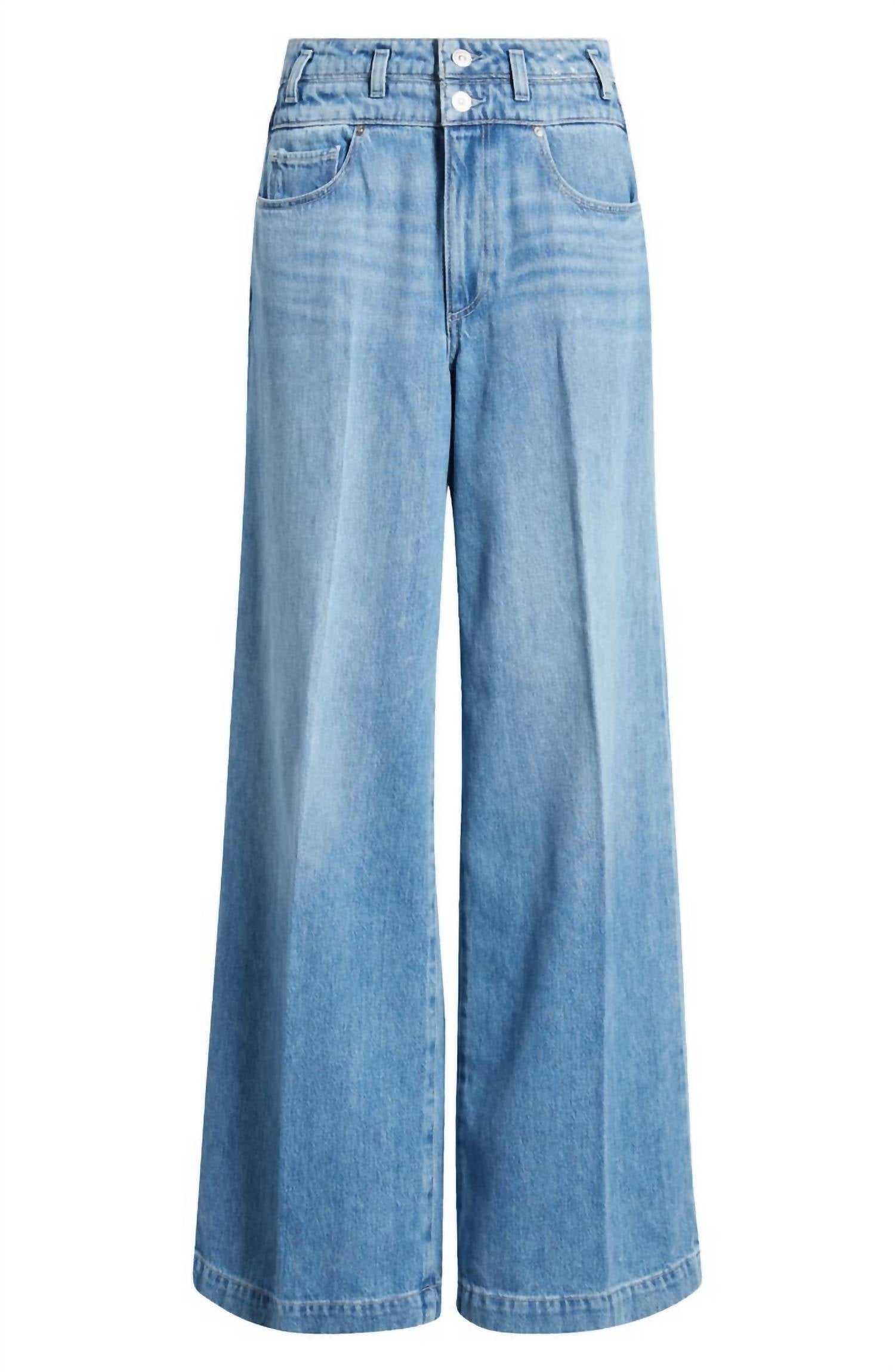 Paige - Portia Double Waistband Wide Leg Jeans