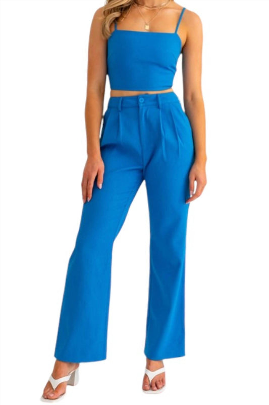 Le Lis - High Waisted Wide Leg Pleated Pants