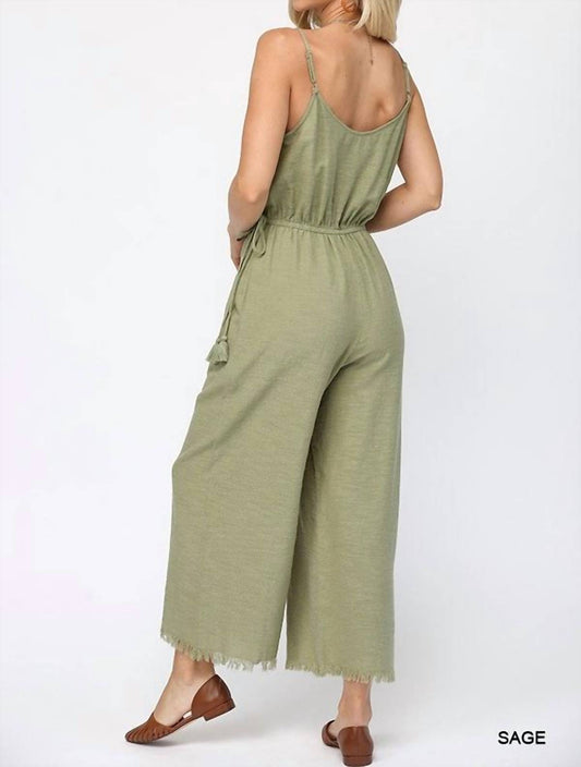Gigio - Ester Sleeveless Jumpsuit with Waist Tassel