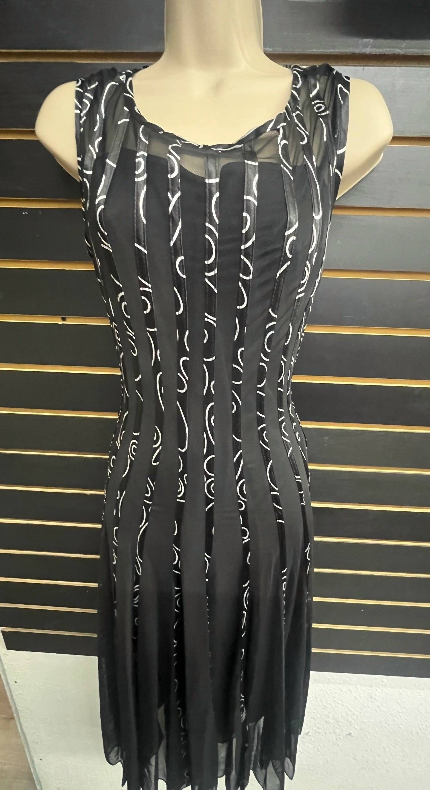 Michael K - Women's Ribbed Shaw Mesh Dress