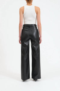 DAZE Far Out Leather Pants in black - women's pants - alternate view