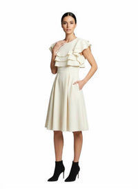 She + Sky - Flutter Sleeve Heavy Knit Dress