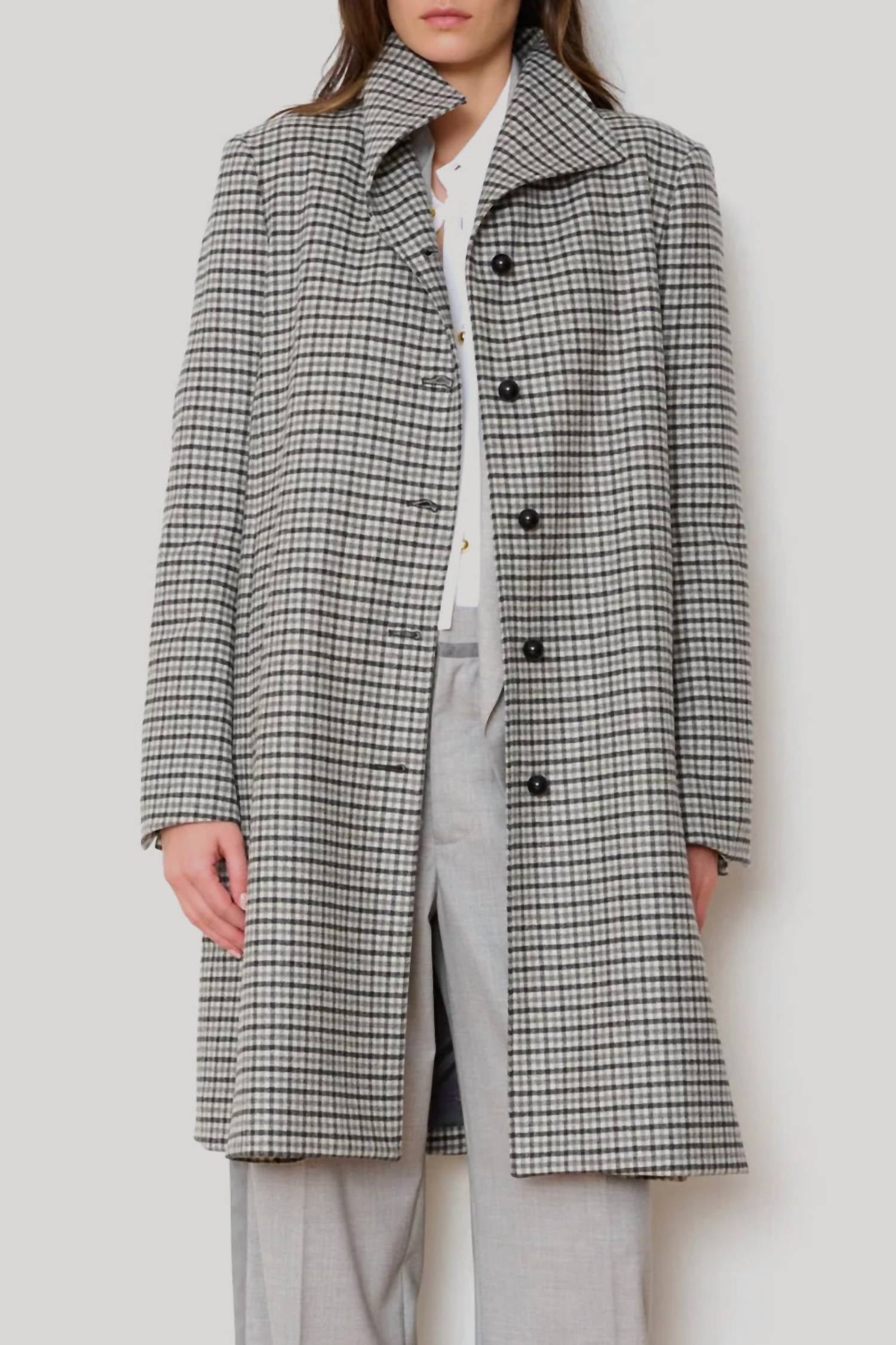 We-Ar4 - Gatsby Funnel Neck Collar Coat