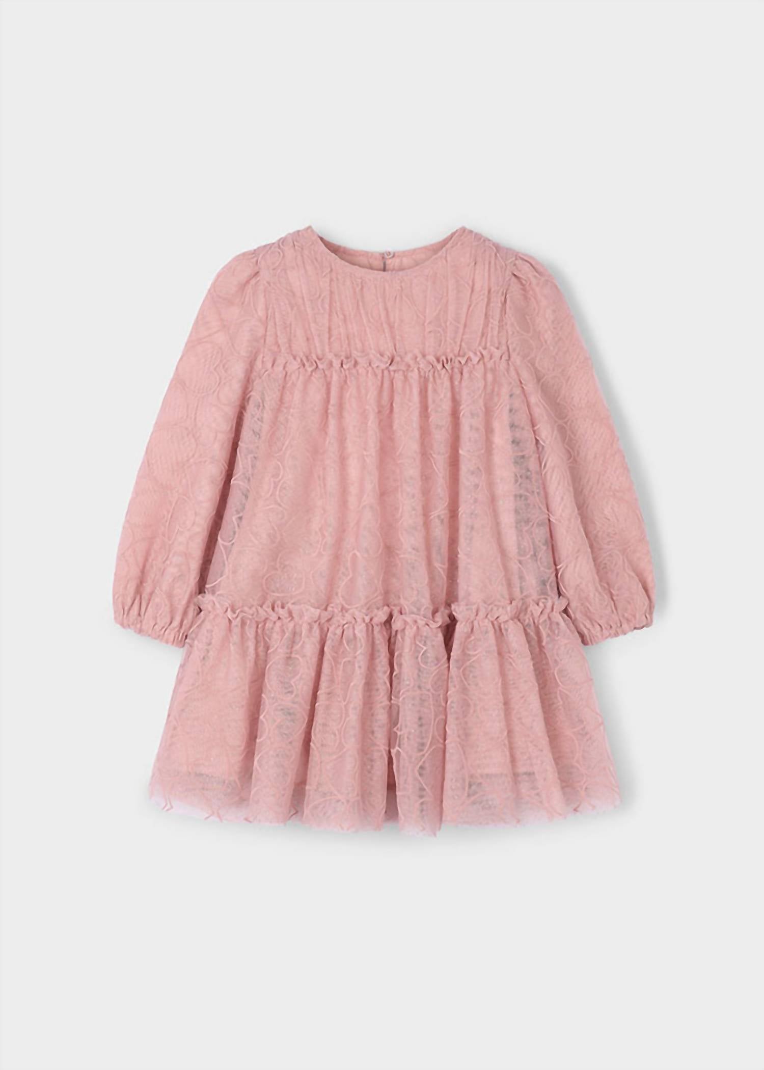 Mayoral - Girls Printed Tulle Dress