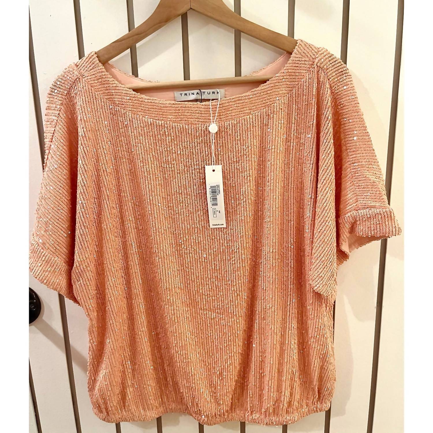 Trina Turk - Sequin Short Sleeve Blouse