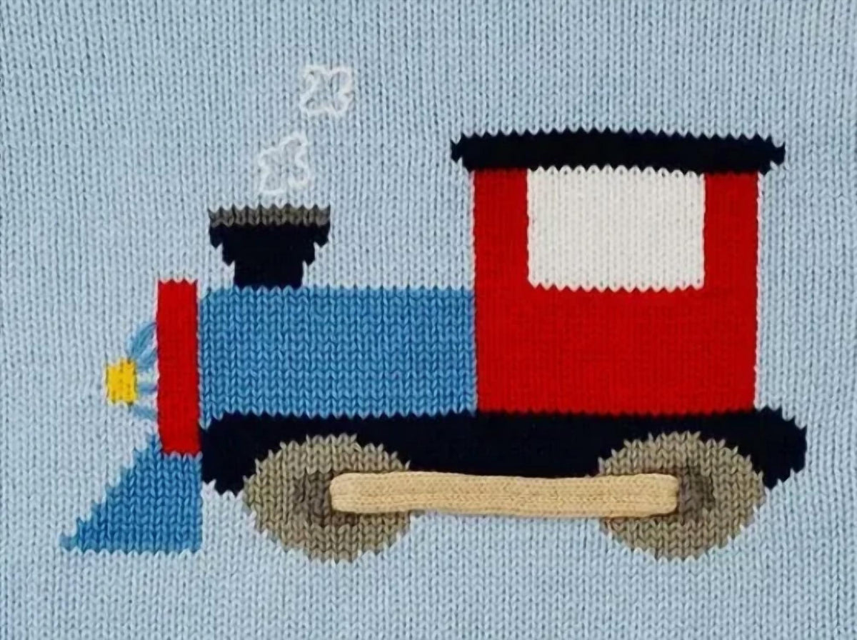 Petit Ami Zubels - Kid's Train Knit Sweater