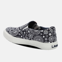 Lamo Women's Classic Piper Exotic Slip-on Shoe in navy paisley - women's sneaker - view 5