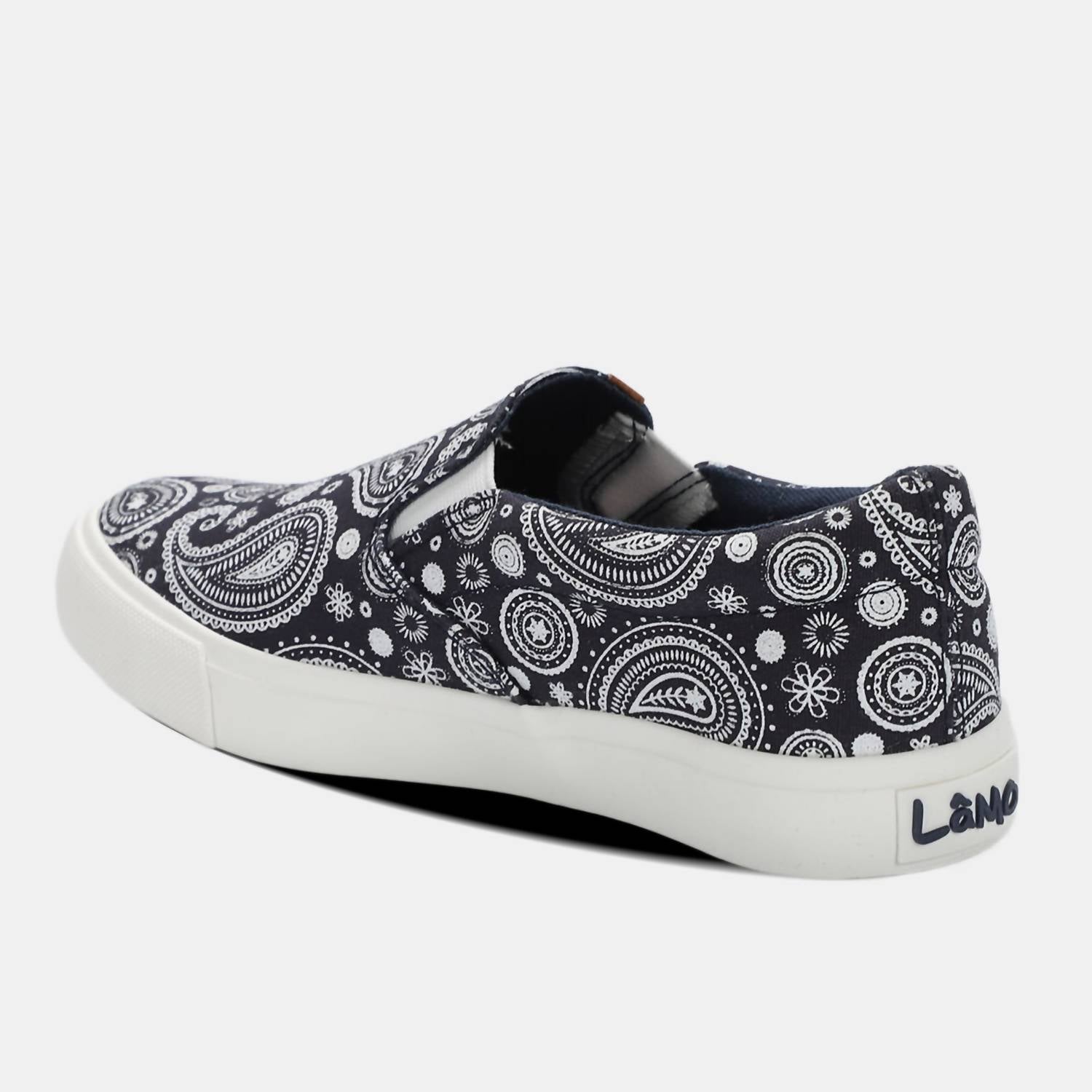 Lamo Women's Classic Piper Exotic Slip-on Shoe in navy paisley - women's sneaker - view 5