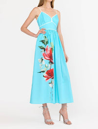 CHRISTY LYNN Leilani Midi Dress in turquoise rose - women's dress - view 4