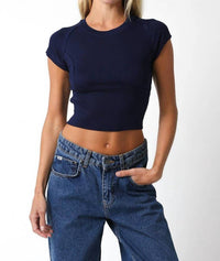 Olivaceous - Hallie Crewneck Top