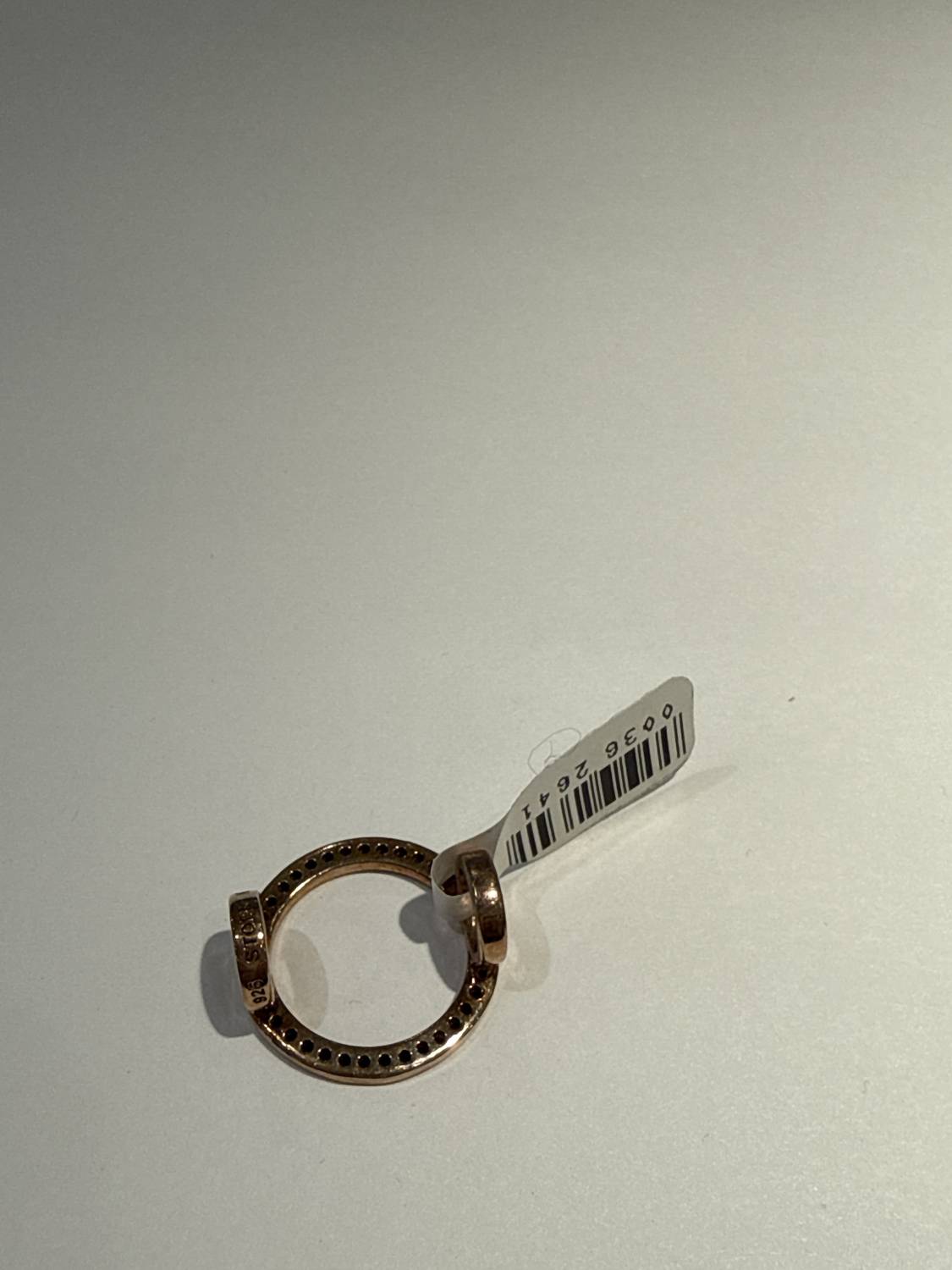 Story Jewellery Women's Saturn Ring Charm in rose gold - women's item - detail view