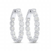 Diana M Jewels - 2.00 Cts Diamond Oval Hoop Earrings