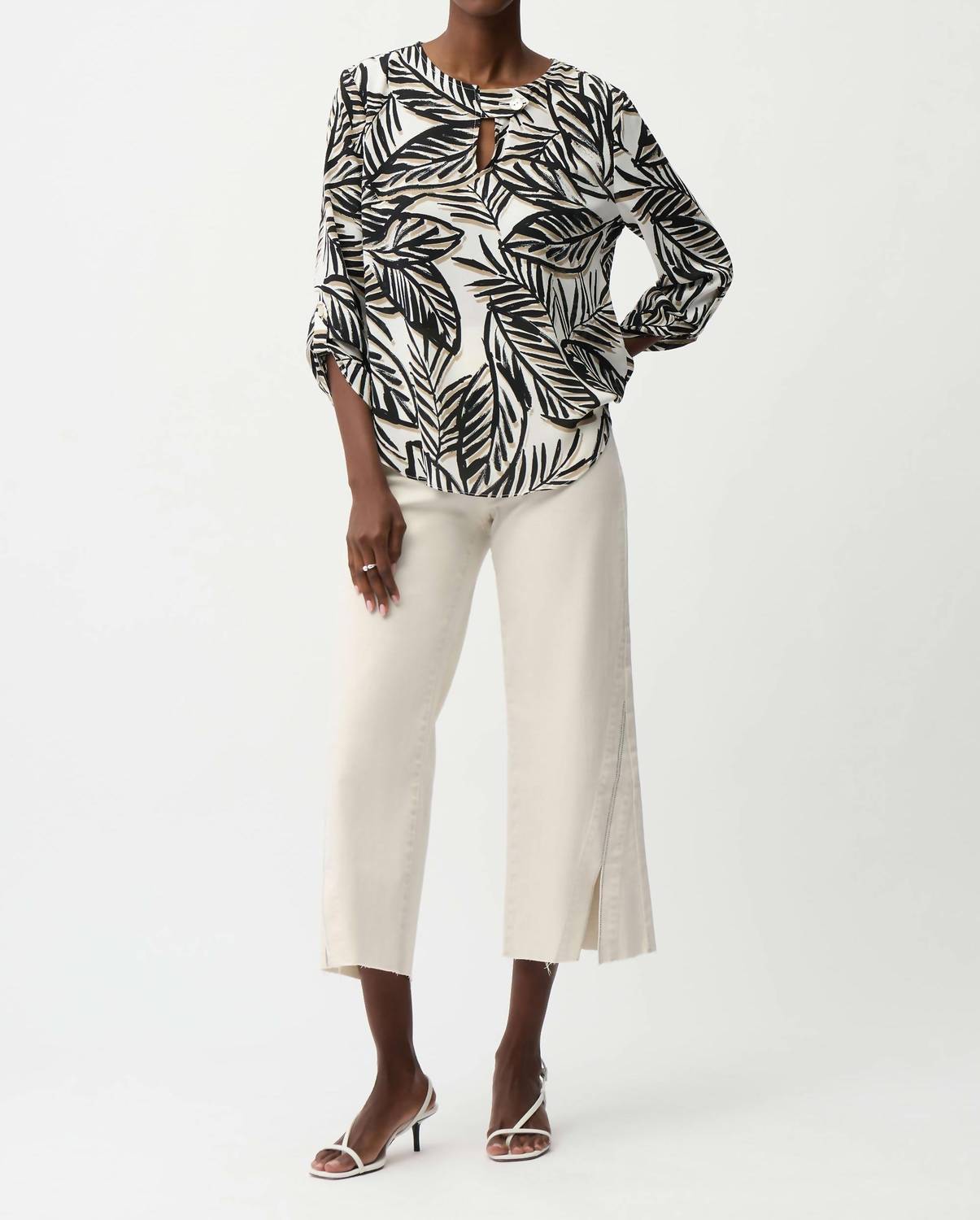 Joseph Ribkoff - Georgette Tropical Print Boxy Top