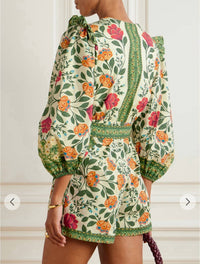 Farm Rio - GAARDEN TAPESTRY SAND ROMPER