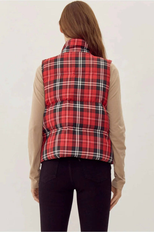 Jodifl - Plaid Puffer Vest