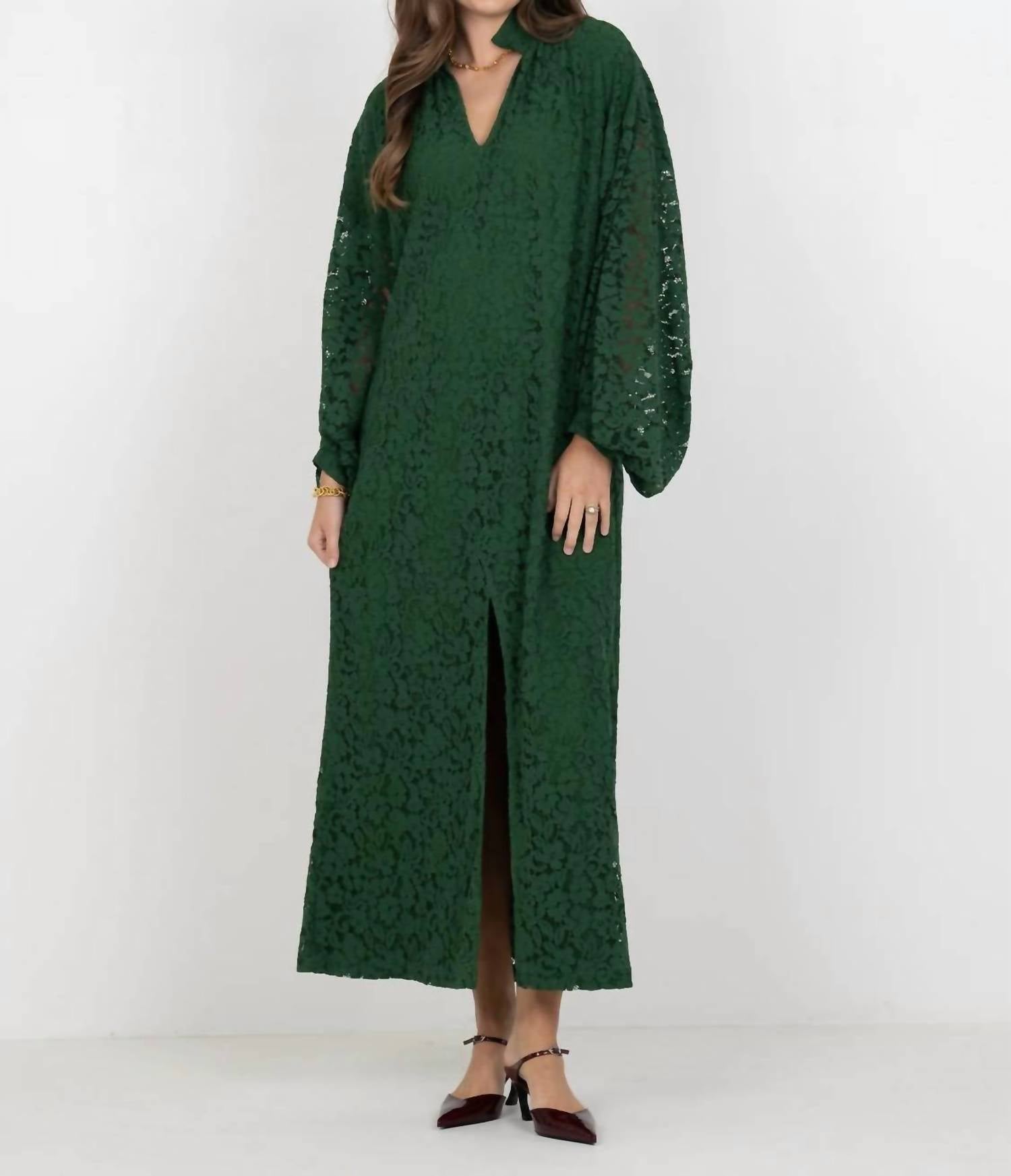 Emily McCarthy Fiona Dress in eden green - women's dress