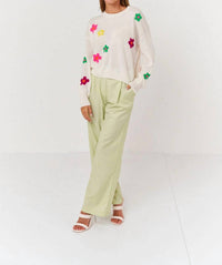 Brodie Cashmere - Polly Floral Crew Sweater