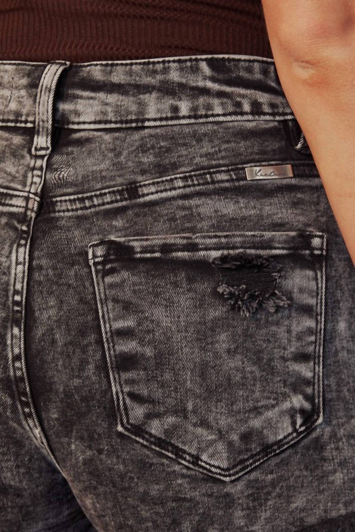 Kancan - High Rise Fray Hem Shorts