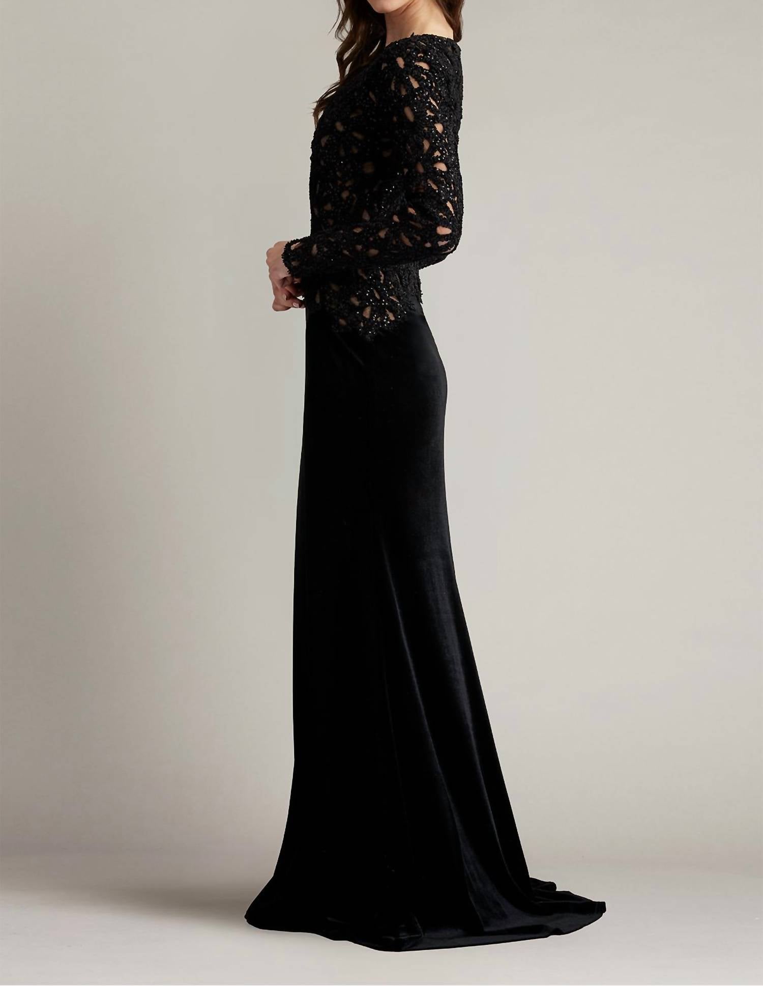 Tadashi Shoji - Sinnott Chenille Embroidered Gown