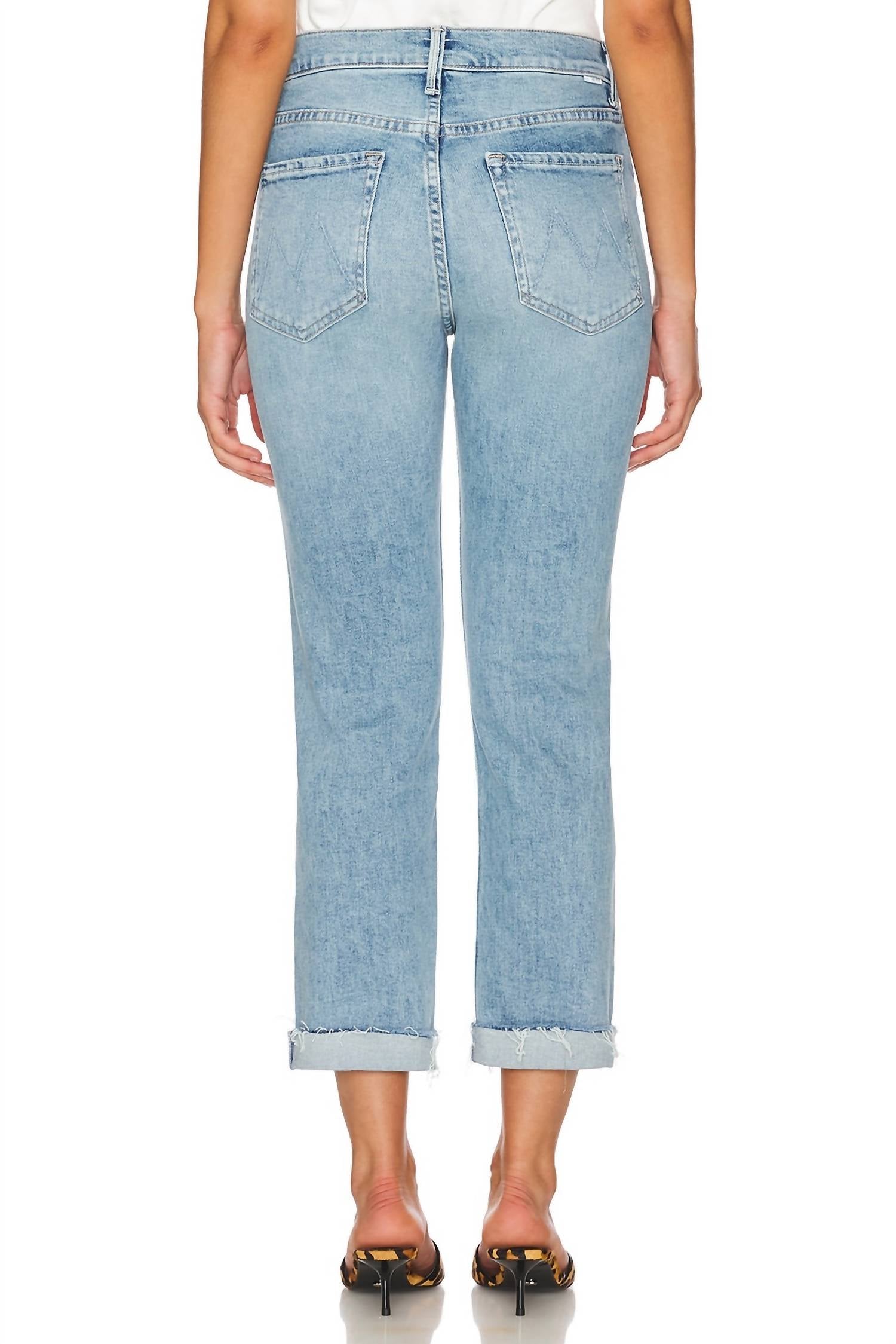 Mother - Scrapper Cuff Ankle Fray Jean