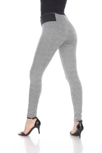 White Mark - Women's Jacquard Slim Pants