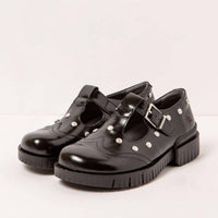 The ART Company Women's 1834s Leather Oxford Shoe in black - women's flats - detail view
