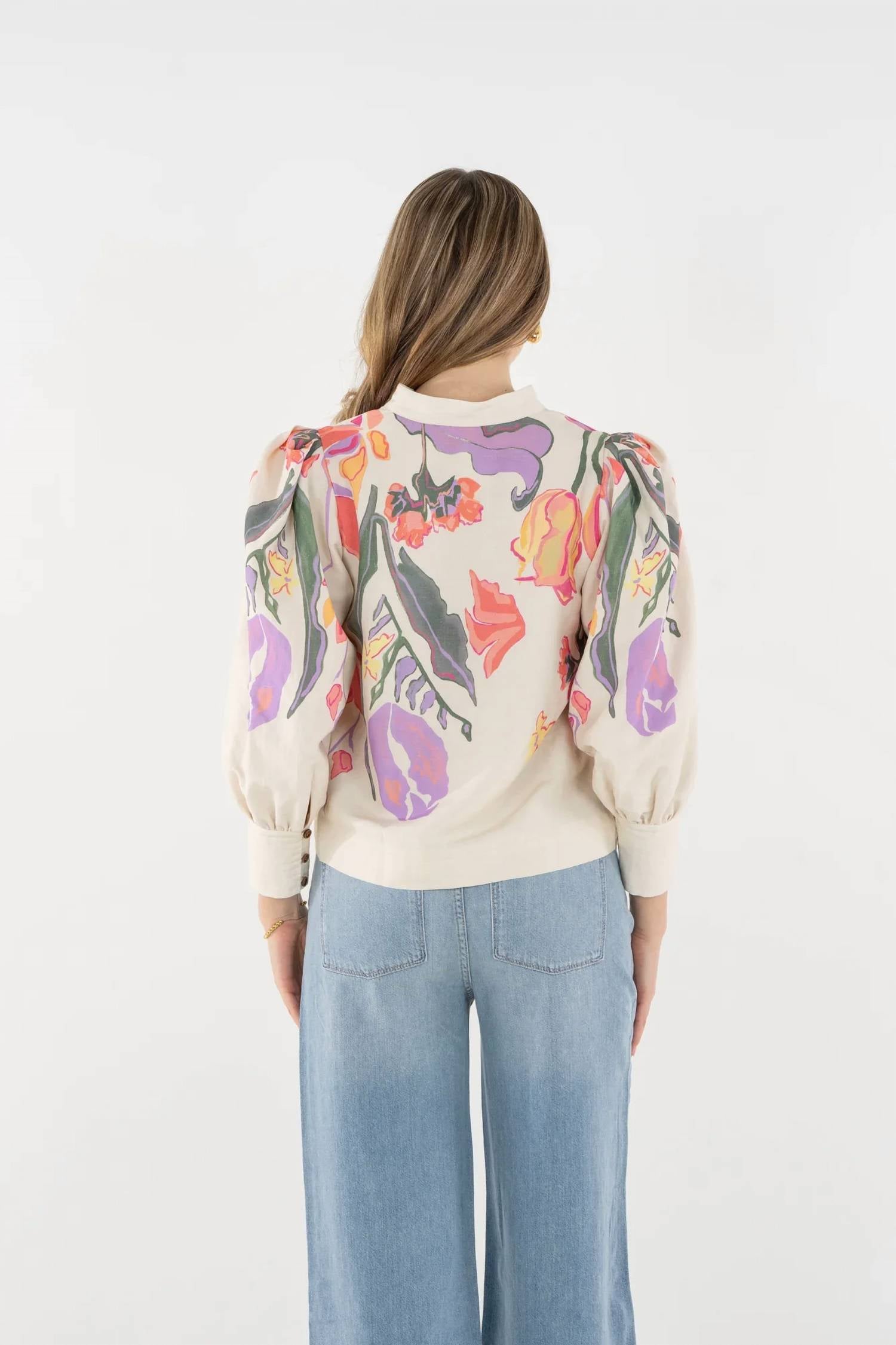 Emily Mccarthy - Hampton Blouson Sleeves Top