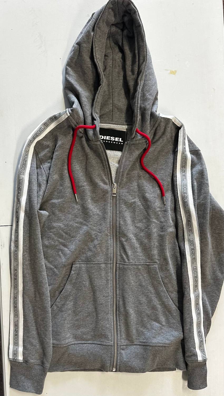 DIESEL Men's Brandon Zip Hoodie in grey - men's shirt