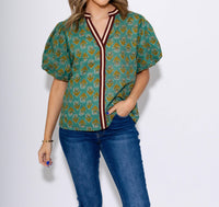 Thml - Floral Puff Sleeve Top